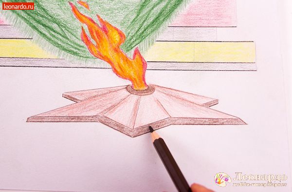Как нарисовать вечный огонь ребёнку Как нарисовать вечный огонь ребёнку